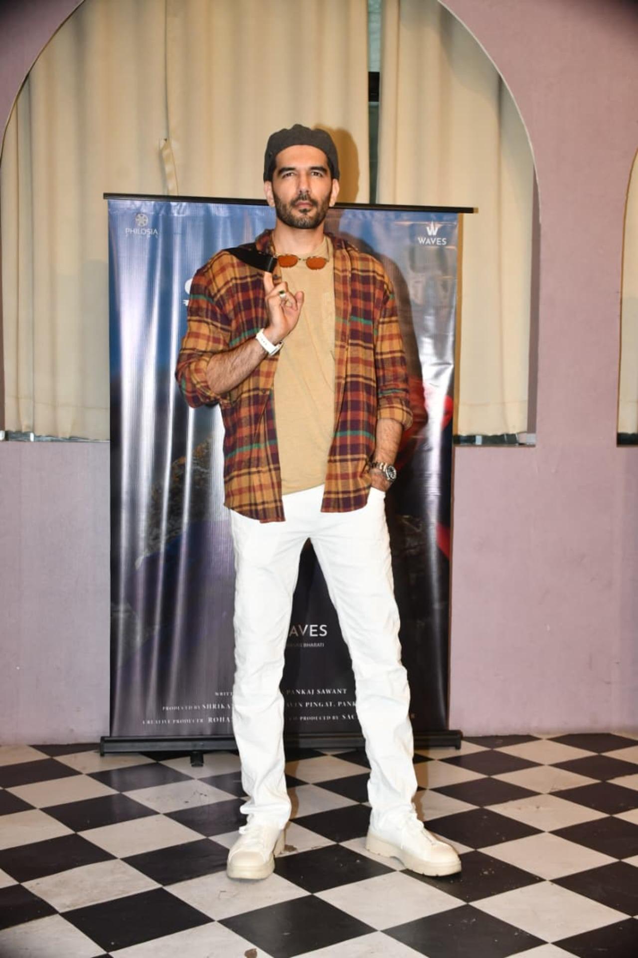Actor Taher Shabbir was also papped at the screening of Simulacra.